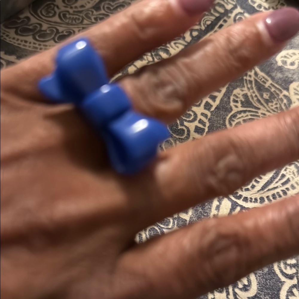 Blue Bow Ring